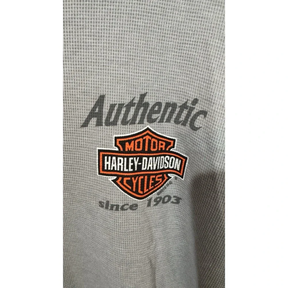 Vintage Harley Davidson long Sleeve Shirt Men's 3XL Gray
